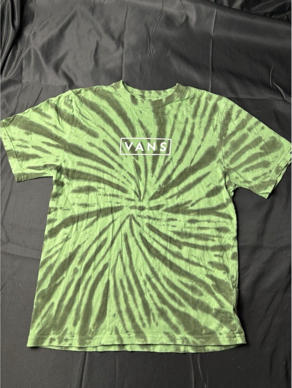 Kids Large Vans, Green Tie-Dye T-Shirt,